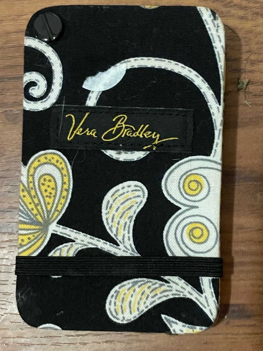 Vera Bradley fabric sleeve photo or card holder wallet Yellow Bird pattern